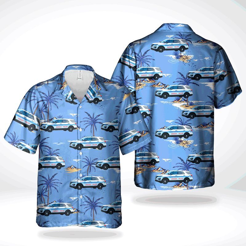 Chicago Police Department CPD Ford Interceptor Utility Hawaiian Shirt