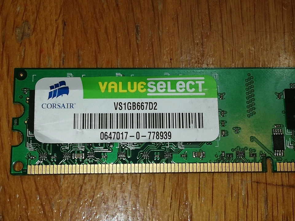 Desktop Memory.1x1GB CORSAIR VS1GB667D2,DDR2,PC2-5300 (667MHz),240PIN. - Image 3 of 4