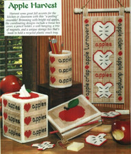 APPLE HARVEST TISSUE COVER MAGNET HOME DECOR PLASTIC CANVAS PATTERN INSTRUCTIONS