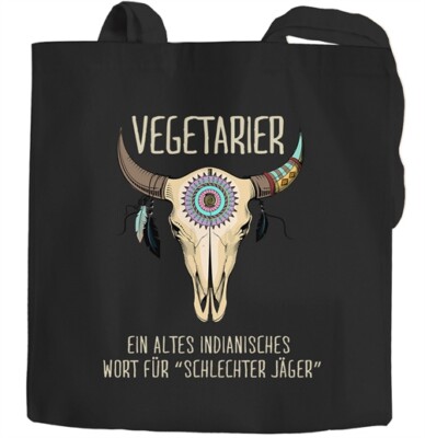 Jute Bag Saying Funny Vegetarian Vegan An Old Native American Proverb