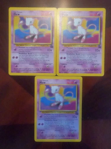 Pokemon TCG Mew X3 Black Star Promo Cards (Wizards of the Coast)