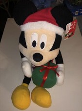 DISNEY MICKEY MOUSE 14 INCH CHRISTMAS PLUSH SHELF SITTER NEW WITH TAG