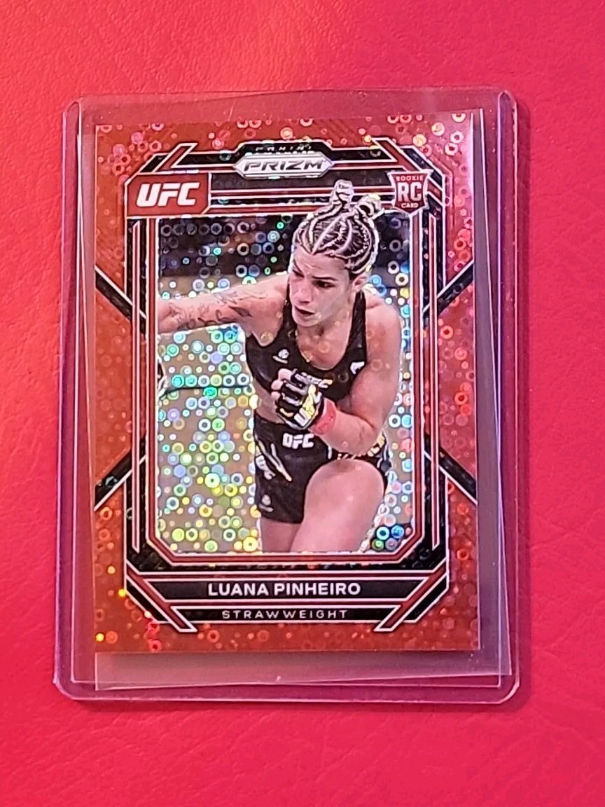 2023 Panini Prizm UFC Luana Pinheiro Red Disco Rookie 34/99 RC