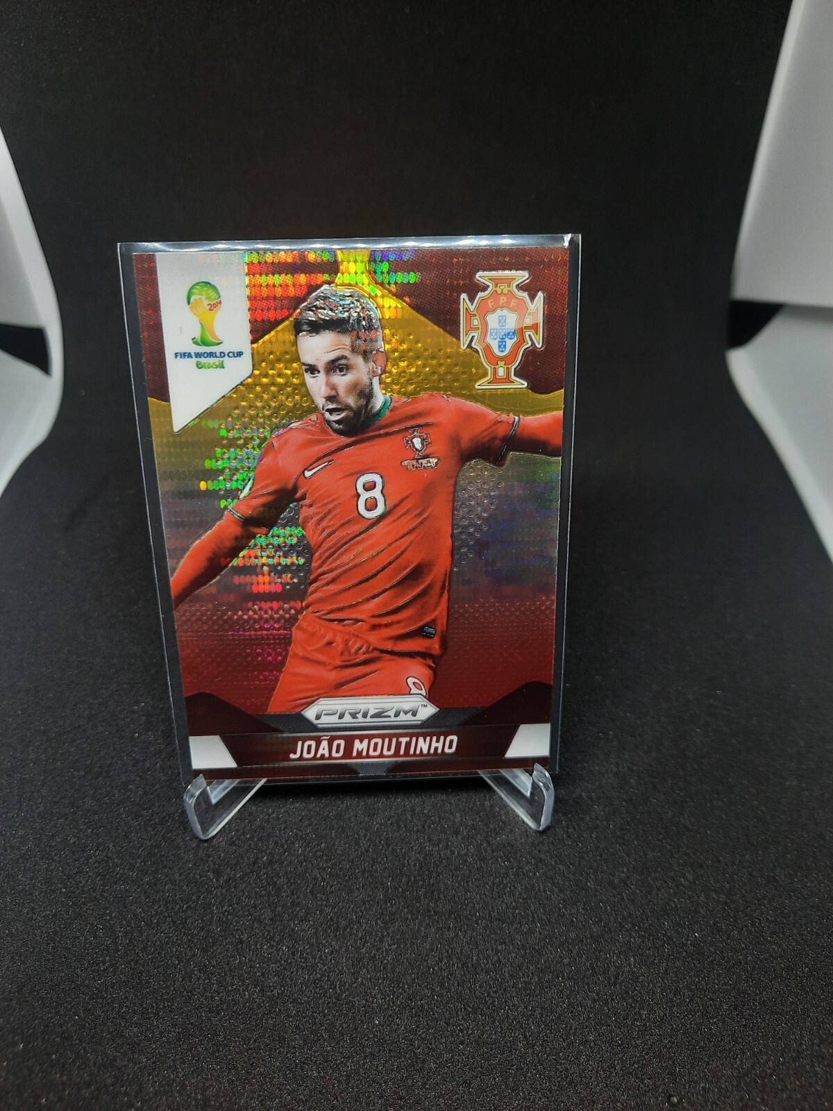 2014 Panini Prizm World Cup Yellow & Red Pulsar Prizms Joao Moutinho João #158