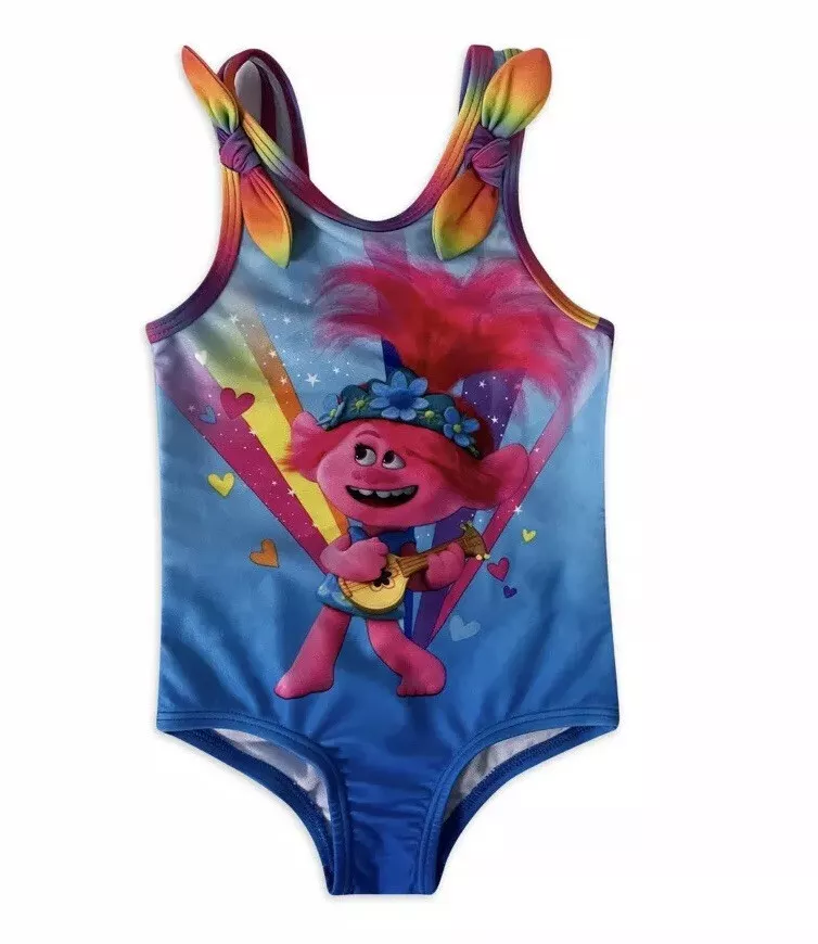 Trolls Toddler Girls Poppy Swimsuit Size 4T