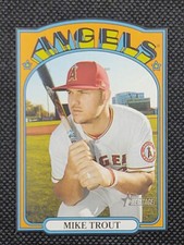 2021 Topps Heritage Mike Trout 1972 Mini Die-Cut Black Border #72DC-2 Angels