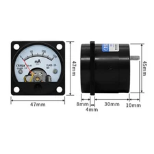 1PC New SO-45 Milliammeter Pointer AMP Current Meter Directly Connect DC 0-150mA