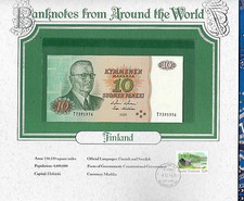 World Banknotes Finland 1980 10 Markkaa P 111a.50 UNC Birthday 1976