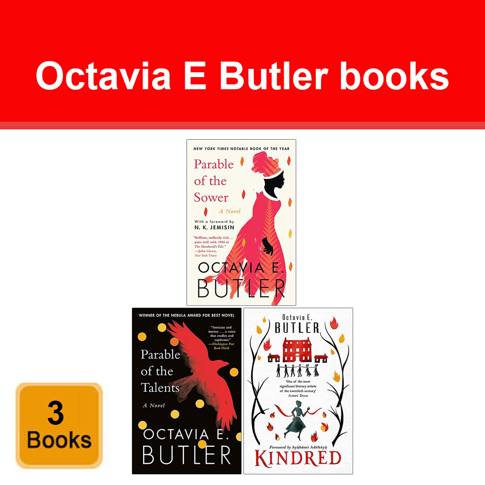 Octavia E Butler 3 Books Set Parable of the Sower, Parable of the Talent,Kindred