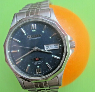 Citizen Automatic Eagle 7 Men's Watch 21 Jewels WR 100 Navy Blue Dial | eBay