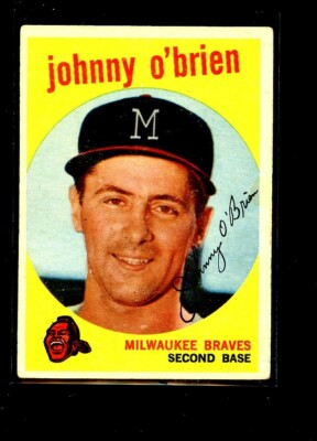 1959 TOPPS #499 JOHNNY O'BRIEN BRAVES VGEX E07028 | eBay