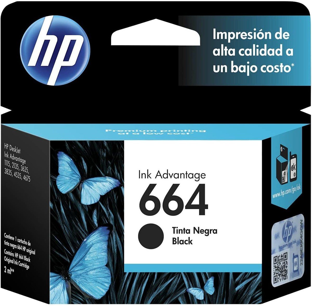 HP 664 Genuine Ink Cartridges Black TRI-COLOR & XL Deskjet Ink
