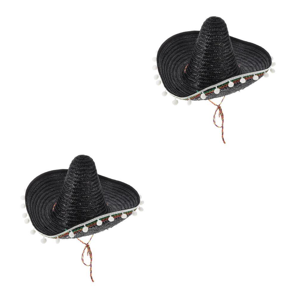 APL 2 pezzi cappello di paglia messicano sombrero cappelli da festa cappello tessuto 