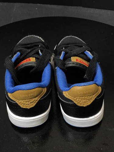 Levi's Jeans Beckett Little Baby Kids Boys Court Sneakers Black/Royal Size US 6 - Picture 7 of 9