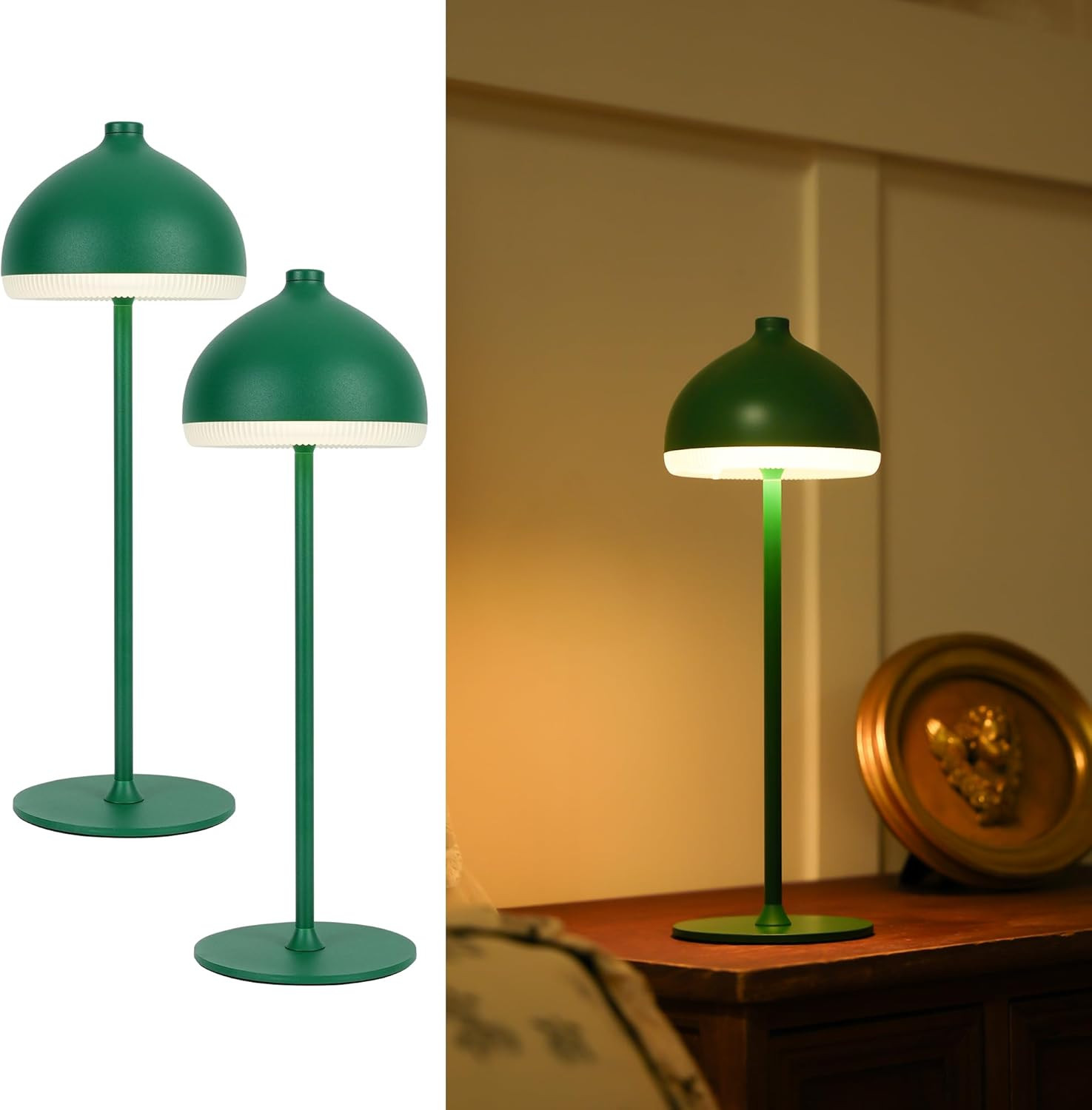 Coppia Lampade LED Senza Fili Ricaricabili | Touch Dimmer 3 Toni