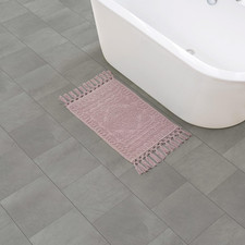 Nellore Bathroom Rugs, Woven and Beaded, Durable Bath Rugs, Thick Bath Mats for