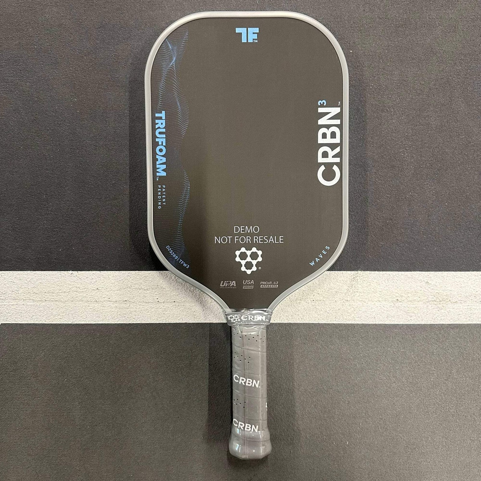 New CRBN3 TruFoam Waves (Demo) Elongated Gen4 Foam Carbon Pickleball Paddle