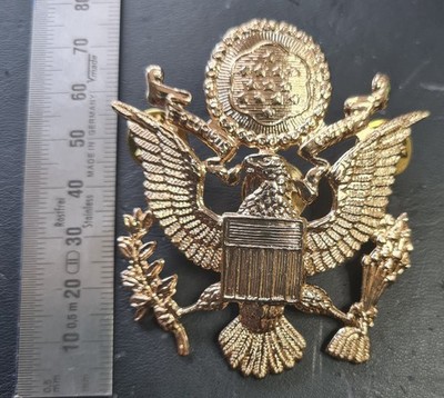 US Army Mützenabzeichen Officer gold Visor Hat Pin Badge M41 M42 WKII WWII