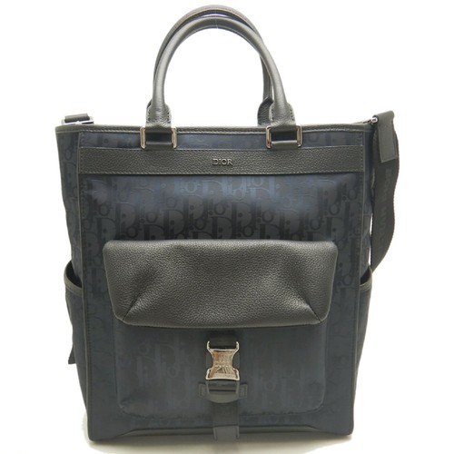 Dior Tote Bag Oblique Explorer 2WAY Nylon Navy/253828