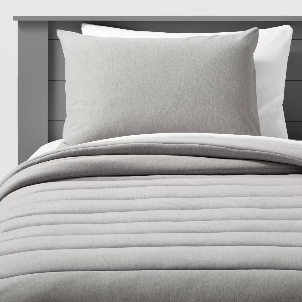 FullQueen Channel Jersey Comforter Set Gray - Pillowfort 4290₽