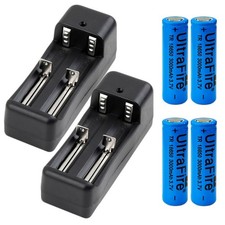 UltraFire 3.7V Rechargeable Battery Flat Top Cell For Doorbell