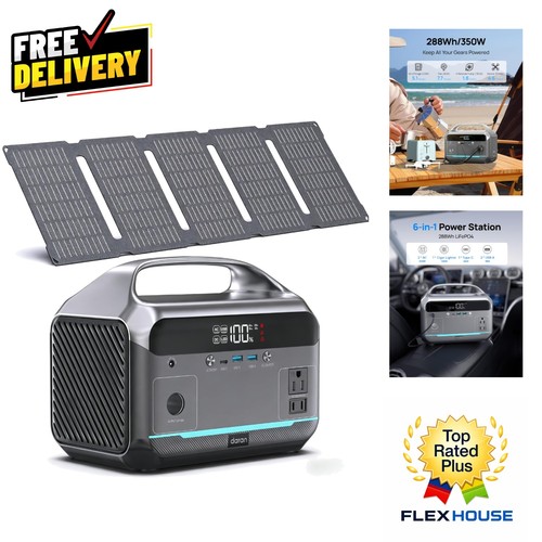 Reliable 350W Solar Generator with Fast 60W Panel - Perfect for Adventurers