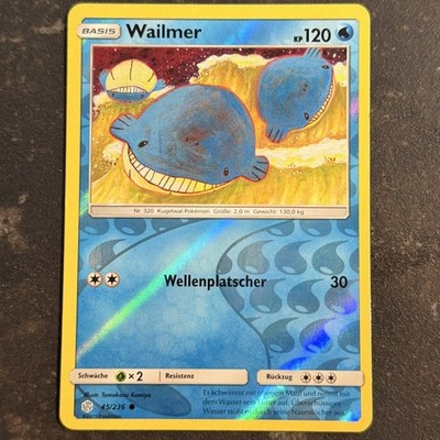 Wailmer | 45/236 | Welten im Wandel | Komiya | Pokemon Karte Deutsch | Reverse H