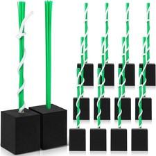 12 Pieces Baseball Base Plugs with Tassel Heavy Duty Anchor Plugs for Baseball F