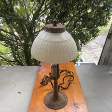Antique Style Table Lamp with White milk Glas...
