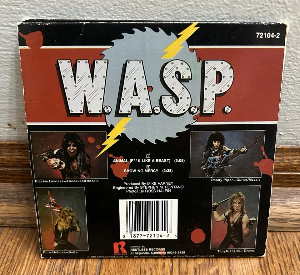 WASP - Animal F**k Like A Beast Rare CD Single W.A.S.P. Foto 2 de 4