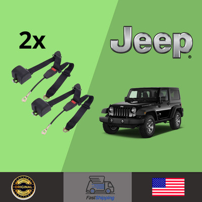 For All Jeep CJ7 Retractable Front Seat Belts 2Pcs Heavy Duty Universal