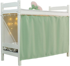 1 Panel Solid Bunk Bed Blackout Privacy Cloth for Twin Bottom Home Dorm, Light G