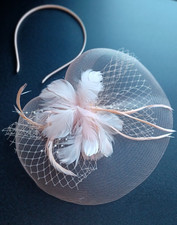 champagne elegant hair fascinator  headband