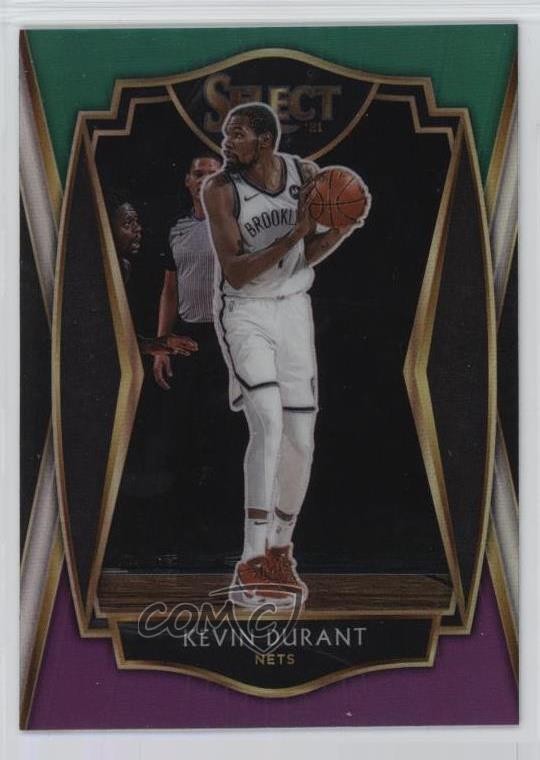 2020-21 Panini Select Premier Level Green White Purple Prizm Kevin Durant #101