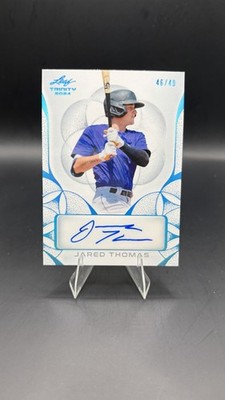 2024 Leaf Trinity - Autographs Jared Thomas #BA-JT1 Platinum /49 (AU, RC)