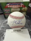 MATT OLSON Autographed Signed Baseball Tristar COA