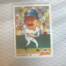 Score 1991 Wade Boggs #393 Boston Red Sox All Star Baseball Trading Card
