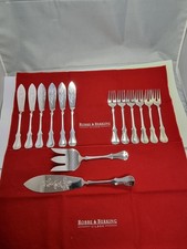 14 tlg. Robbe & Berking Fisch Besteck Alt Kopenhagen 150 versilbert 6 P. sg7
