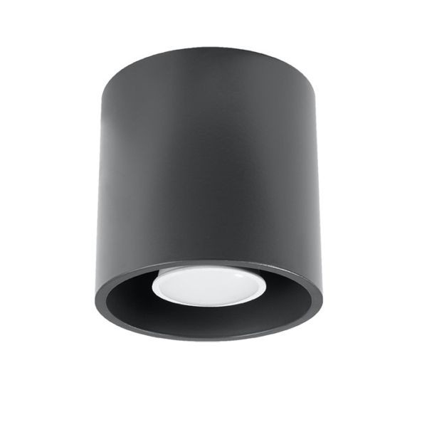 Plafonnier aluminium anthracite Orbis GU10 idéal pour illuminer un salon contemporain