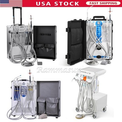 Dental Portable Mobile Delivery Unit Cart Air Compressor Suction System Scaler