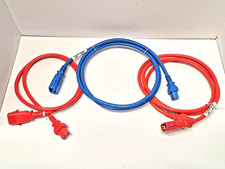 3x High Temp IEC C14–C15 Power Leads 1.8m | ACT | 2 Red 1 Blue