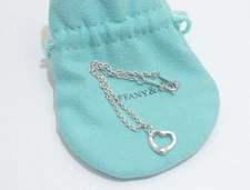 Tiffany & Co. Sterling Silver Elsa Peretti Open Heart Bracelet 7.25"