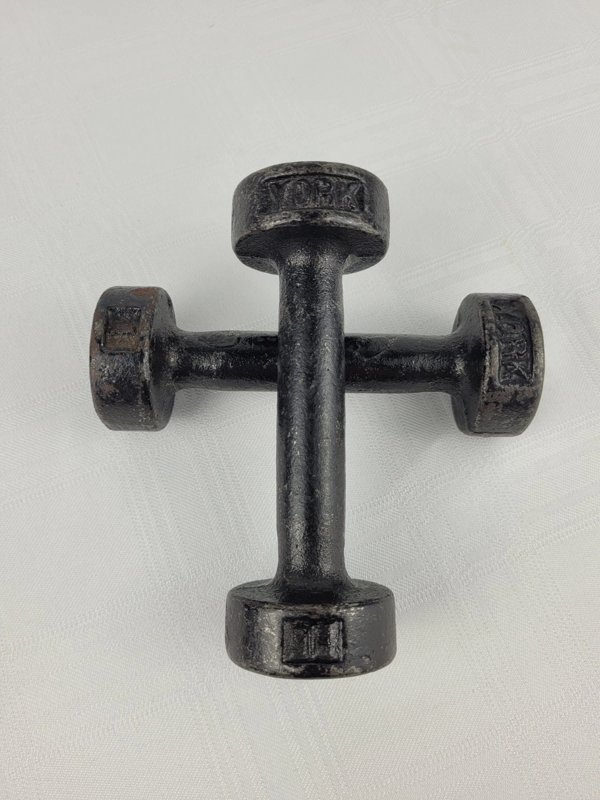 VTG York Barbell 1LB Dumbbell Set Dumbbell Cast Iron Barbells or Paper Weights