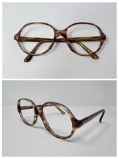 Vintage 1970s Eyeglass Frames 50-18-135 Brown Round NOS Frames Only