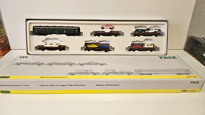 SET OF 5 WAGONS ''HINDENBURG-DAMM'' DB ERA III MINITRIX 15726 (F534)