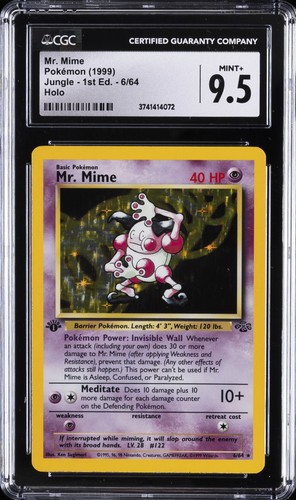 Mr. Mime (1st Edition) graded CGC 9.5 for sale on eBay