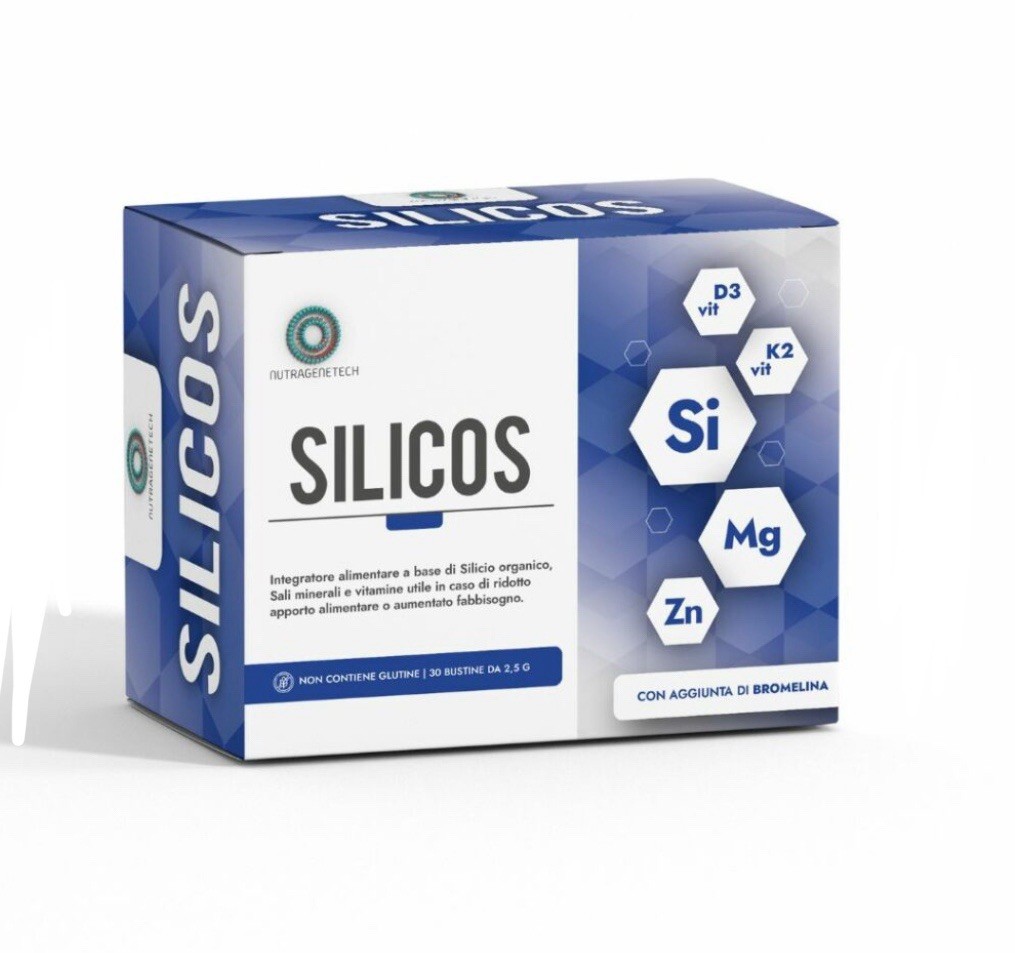 Silicos 30 Bustine 2.5g Con Bromelina Senza Glutine Per Mobilità,osteoporosi