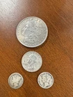 1882 S morgan 1962 quarter& two dimes