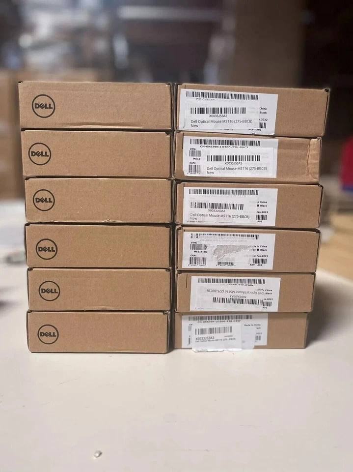Lot of 10 - NEW Dell MS116 Optical Black USB Scroll Wheel Mouse 09NK2 (275-BBCB) - Bild 3 von 4