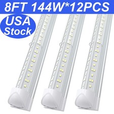 8FT LED Shop Light 144W T8 Linkable LED Light Fixture For Garage Warehouse